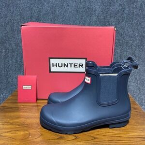 Hunter Women's Original Chelsea Boot US9 Navy WFS2078RMA Waterproof Ankle Boots